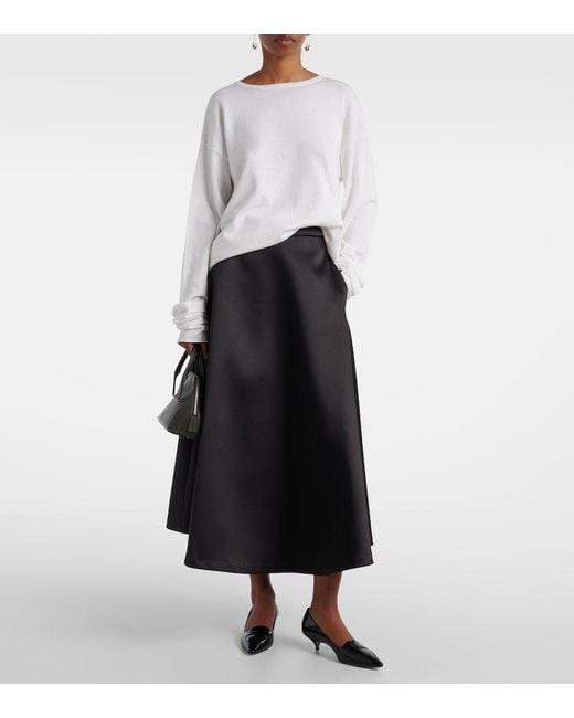 Extreme Cashmere White N°347 Aries Cotton And Cashmere T-Shirt
