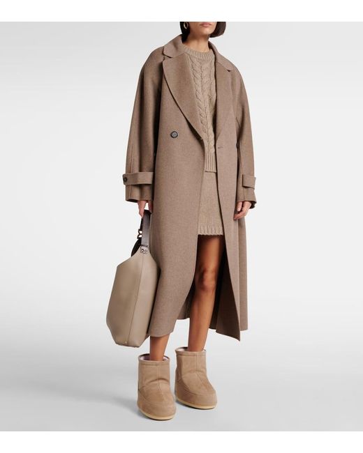 Moon Boot Natural Icon Low Suede Snow Boots