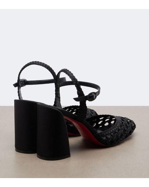 Christian Louboutin Black Jane Crepe Satin Pumps