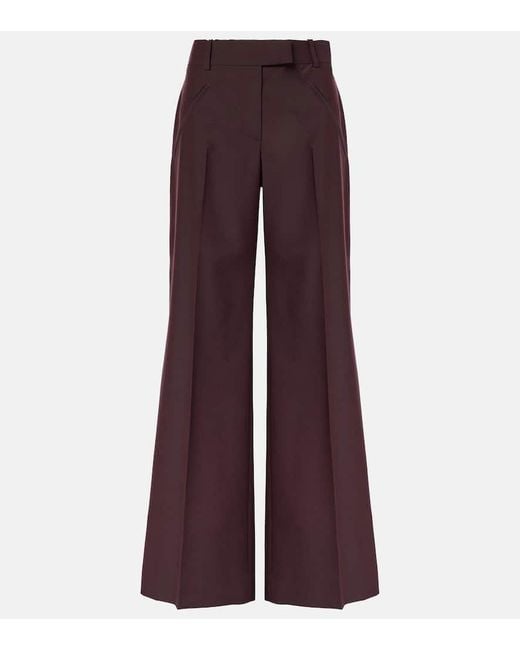Alexander McQueen Purple Weite Hose Aus Wolle Und Mohair