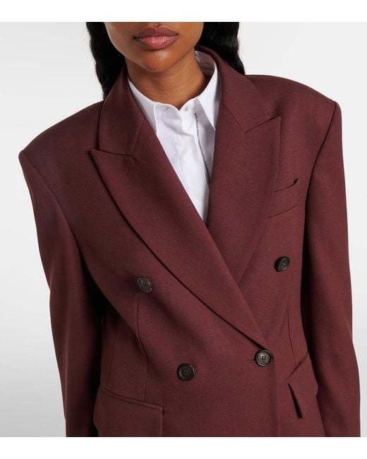 Brunello Cucinelli Purple Virgin Wool Blazer
