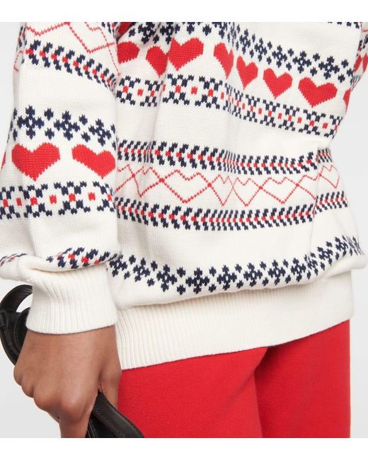 Pullover St Moritz Clementine in cotone di The Upside in Red