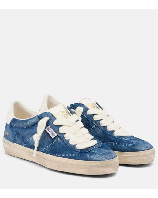Golden Goose Deluxe Brand Blue Sneakers Soul Star Aus Veloursleder