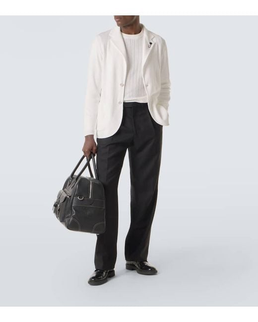 Lardini White Cotton Blazer for men