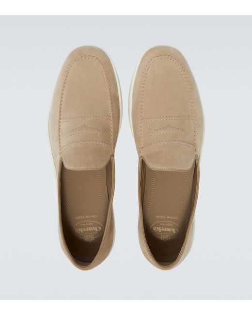 Church's White Peebles Suede Penny Loafers for men
