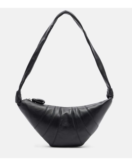 Lemaire Black Croissant Medium Leather Bag