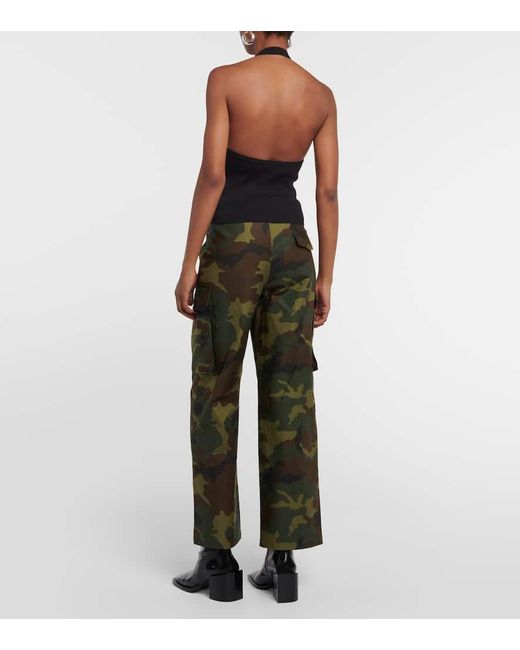 Top Ivey De Seda Con Cuello Halter Nili Lotan de color Black