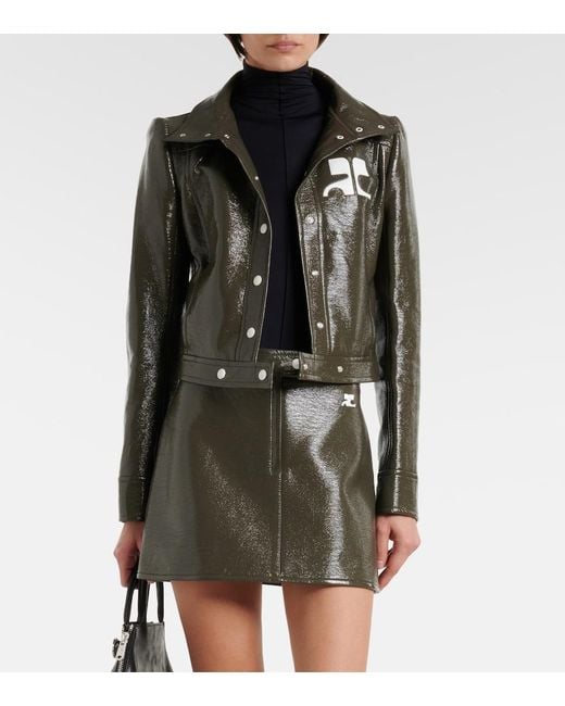 Courreges Green Cotton-Blend Vinyl Jacket