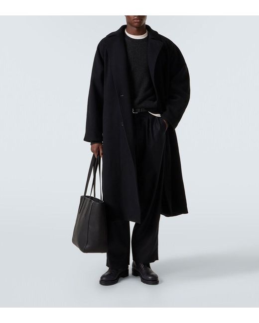 The Row Black Eomer Wool Overcoat for men