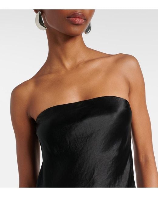 Vince Black Robe Aus Satin