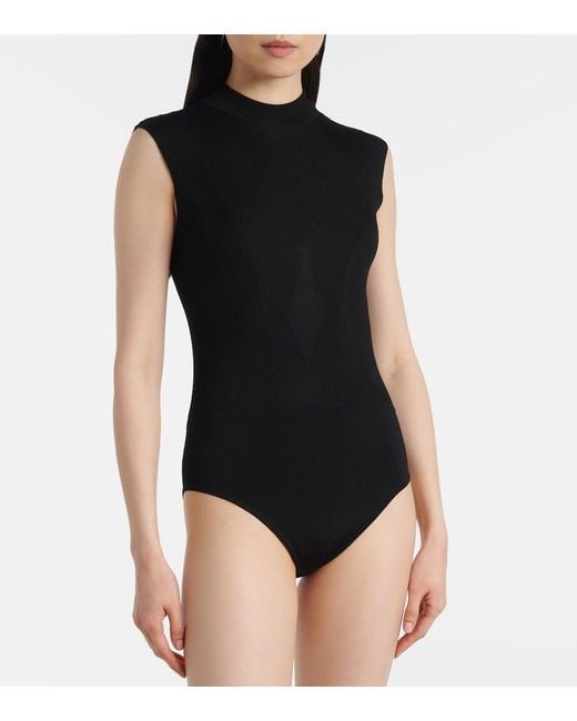Galvan Black Polaris Bodysuit