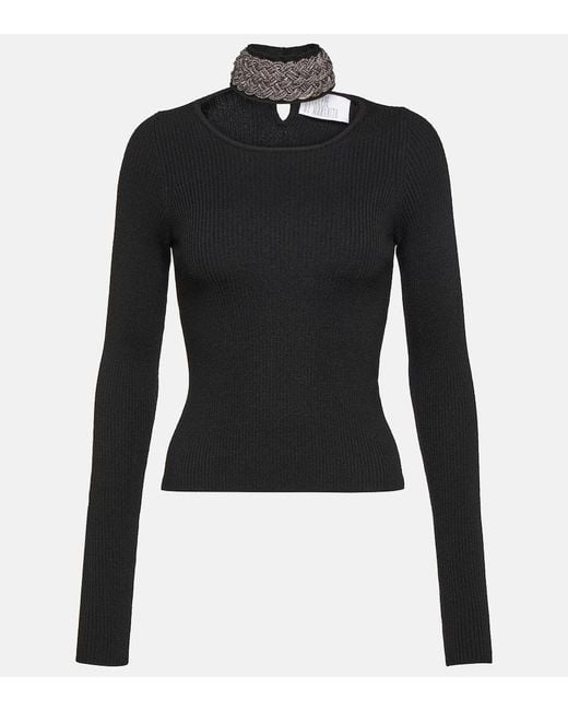 GIUSEPPE DI MORABITO Black Pullover Aus Einem Wollgemisch