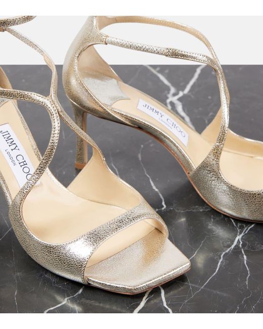 Sandales Azie 75 En Cuir A Paillettes Jimmy Choo en coloris Metallic
