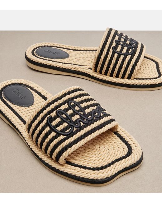Chloé Brown Sand Logo Slides