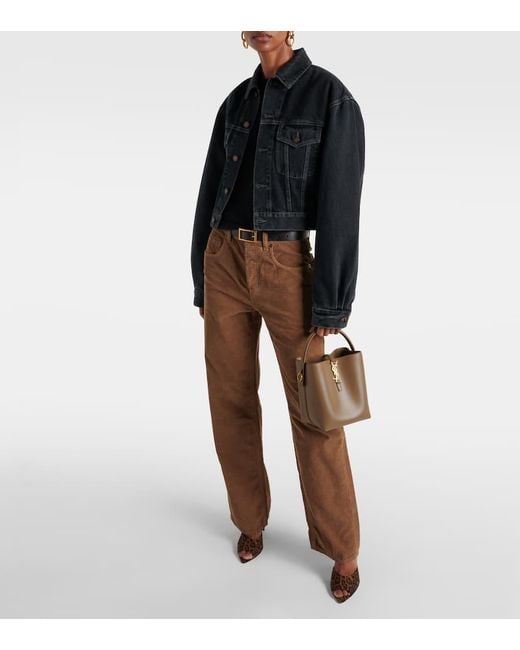 Saint Laurent Brown Bucket Bag Le 37 Small Aus Leder