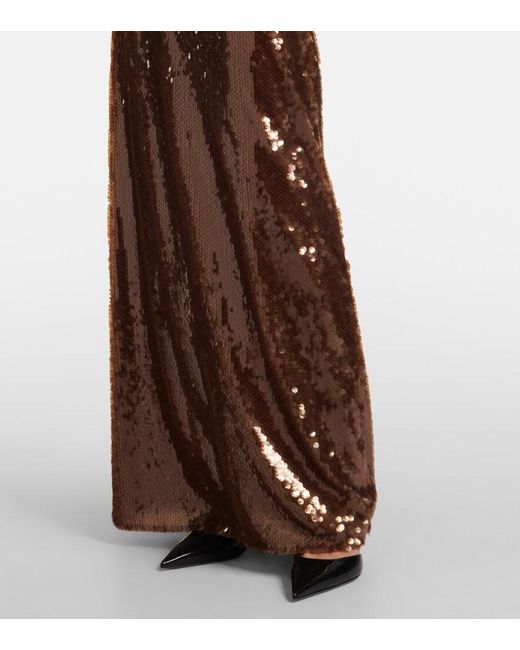 Christopher Esber Brown Triquetra Sequined Gown