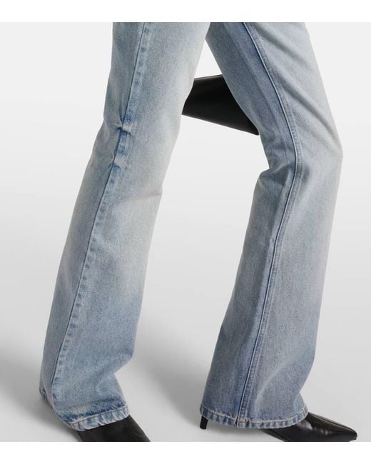 Courreges Blue Low-Rise Bootcut Jeans