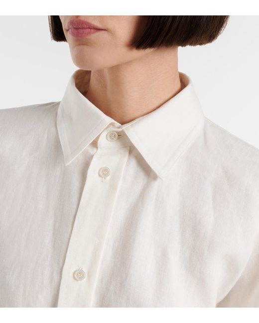 Plan C White Linen Shirt