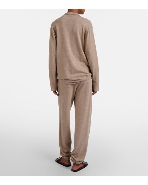 The Row Natural Nadir Cotton And Linen Straight-Leg Pants