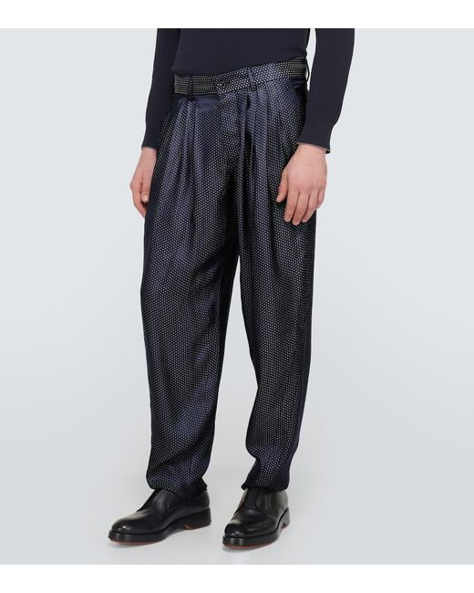 Pantalones slim estampados Giorgio Armani de hombre de color Blue