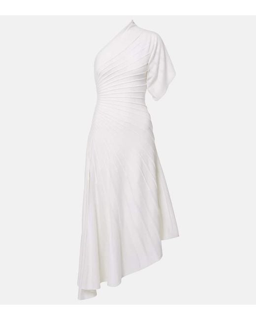 Abito Midi Asym Ray di Alaïa in White