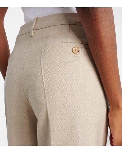 Magda Butrym Natural Wool Flared Pants