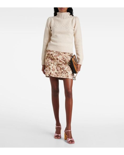 Valentino Natural Wool And Cashmere-Blend Sweater