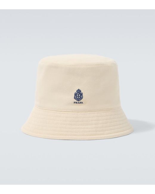 Prada Hut Aus Baumwoll-Gabardine in Natural für Herren