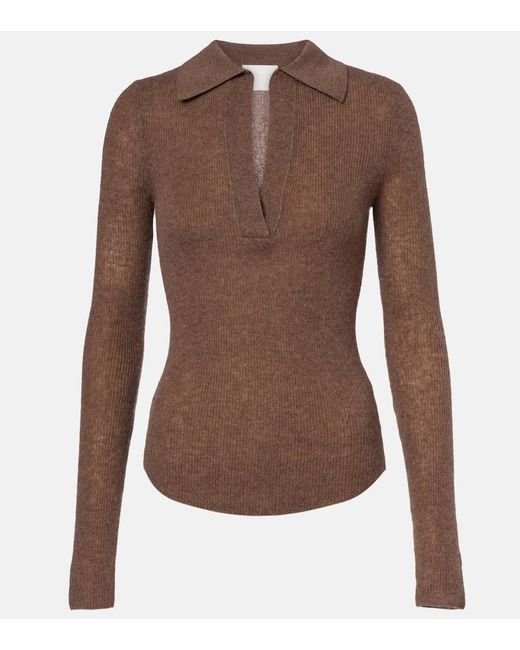 Citizens of Humanity Brown Simone Wool And Cashmere Polo Sweater