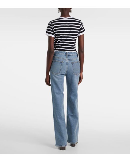 Jeans Flared Arrow De Tiro Alto FRAME de color Blue