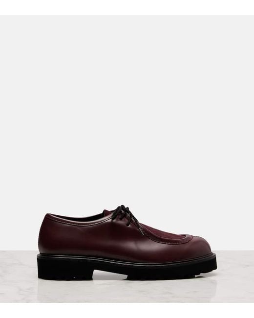 Max Mara Brown Track Leather And Suede Loafers