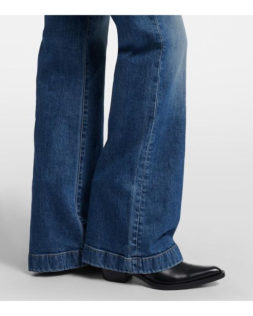7 For All Mankind Blue Dojo Flared Jeans