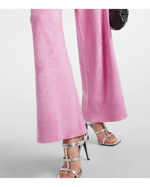 Pantalon de survetement evase Crystal G Gucci en coloris Pink