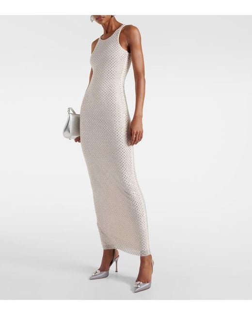 AMINA MUADDI Brown Verzierte Slingback-Pumps Camelia 90 Aus Satin