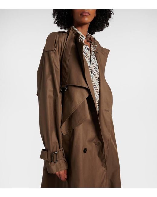 Burberry Brown Cotton Gabardine Trench Coat
