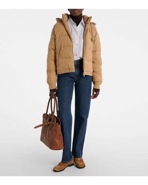 Polo Ralph Lauren Natural Wool And Cashmere Puffer Jacket