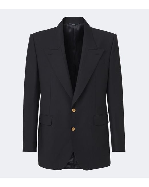 Dolce & Gabbana Black Virgin Wool Suit Jacket for men