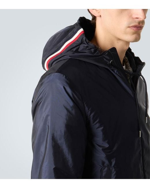 Moncler Blue Hooded Jacket for men