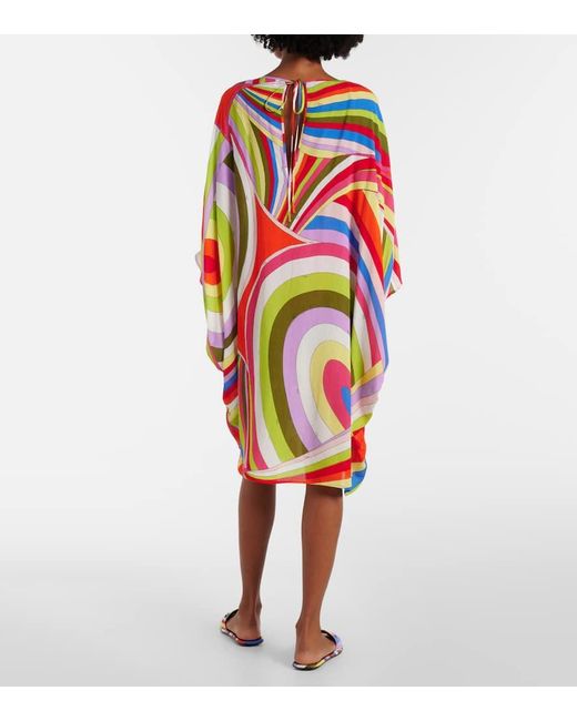 Emilio Pucci Red Iride Kaftan