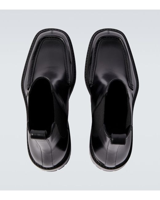 Saint Laurent Black Joe Leather Chelsea Boots for men