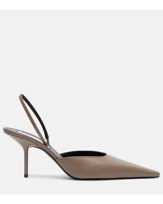 Victoria Beckham Metallic Sloan Leather Slingback Pumps