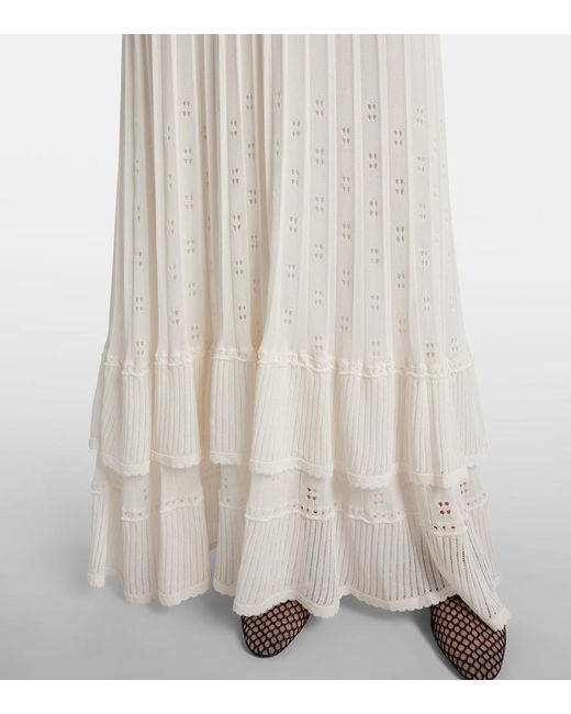 Ulla Johnson White Mireille Knitted Maxi Dress