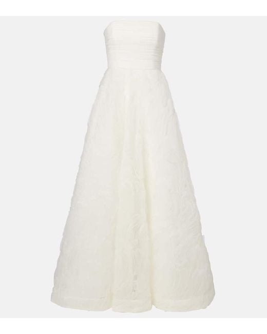 Rebecca Vallance White Bridal Bustier-Robe Willow