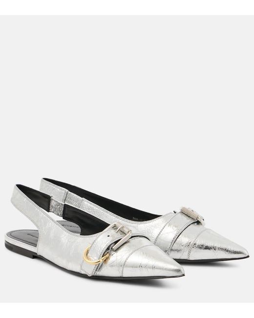 Ballerine slingback Voyou in pelle di Givenchy in White