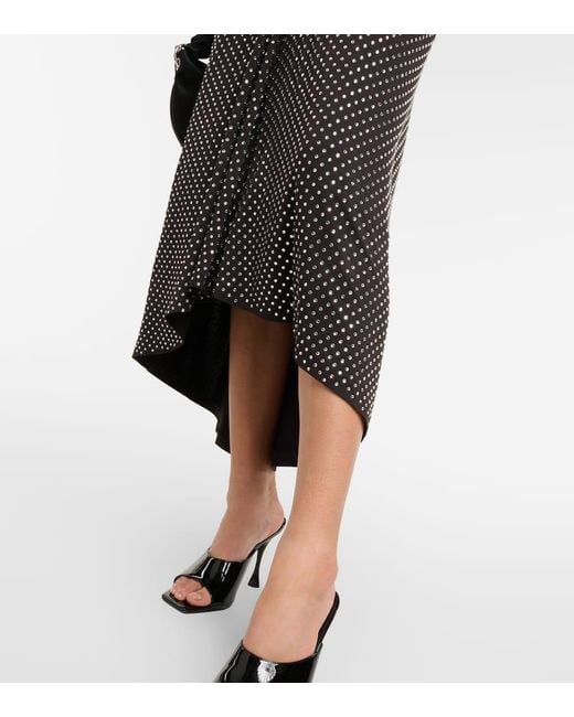 Veronica Beard Rhinestone-Embellished Maxi Dress in Black