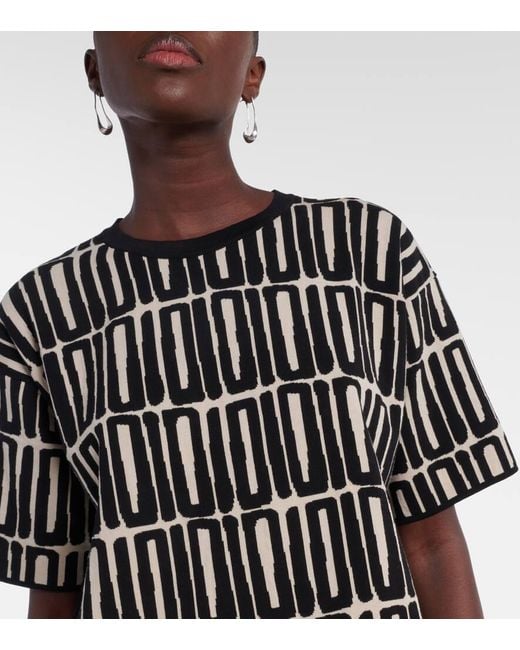 Max Mara Black Minikleid Ospite Aus Baumwolle