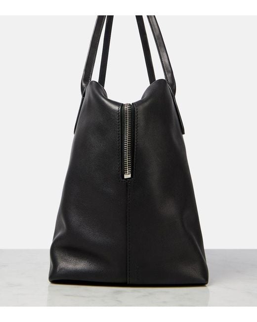 The Row Black Henri Leather Shoulder Bag