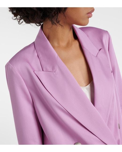Joseph Pink Jaden Double-Breasted Blazer