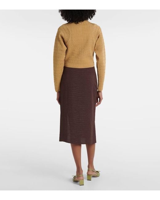 Jacquemus Scala Croc-Effect Cardigan in Natural | Lyst