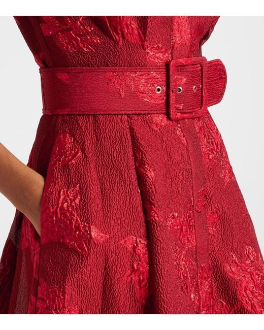 Rebecca Vallance Red Robe Henrietta Aus Brokat